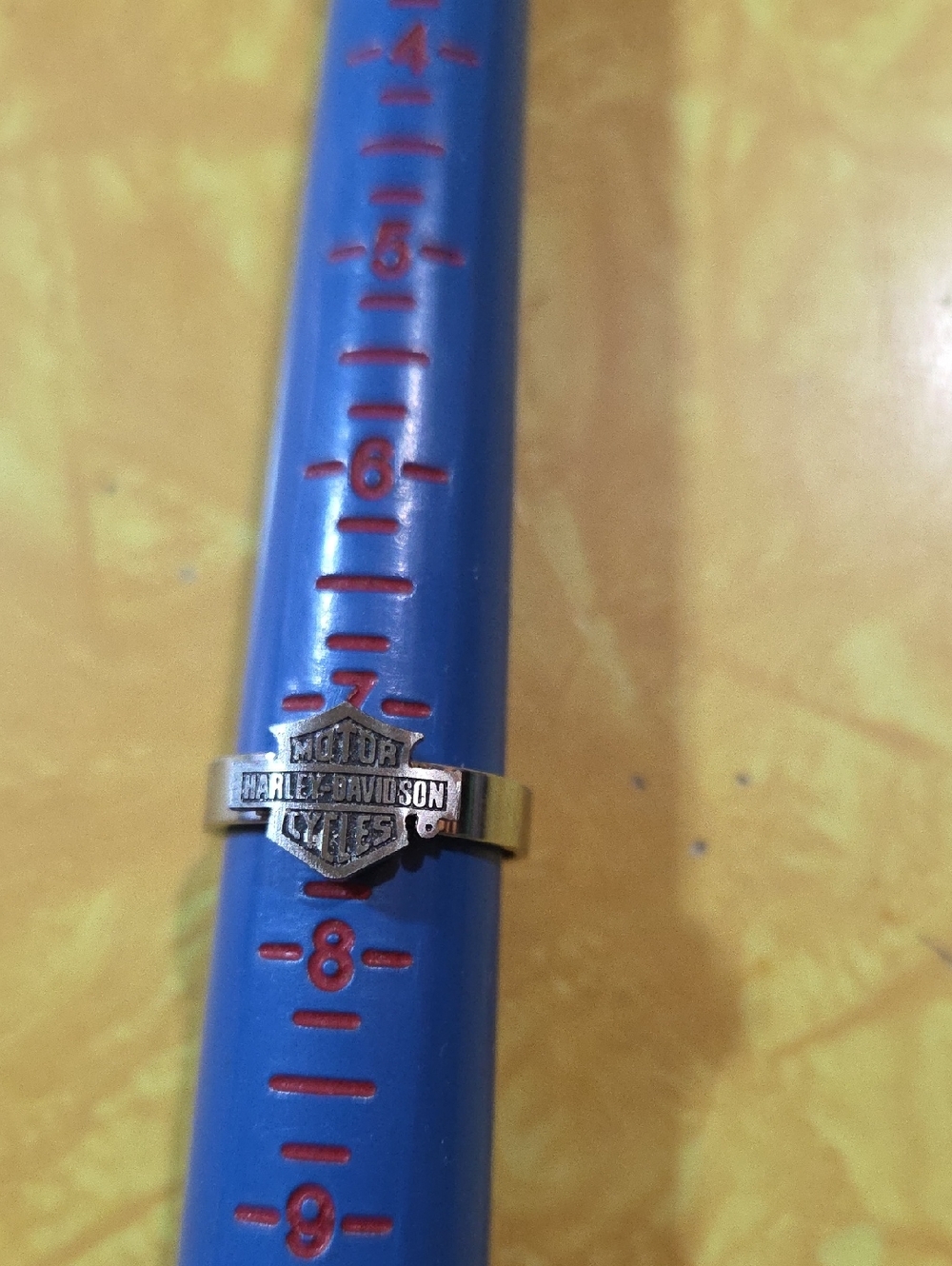 #G Harley-Davidson Silver Shield Logo Ring Sz 7.5
